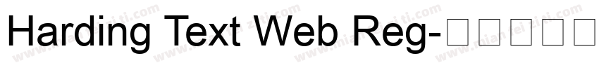 Harding Text Web Reg字体转换
